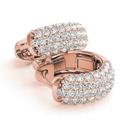 .5 INCH 5 ROW PAVE EARRINGS - Image 4