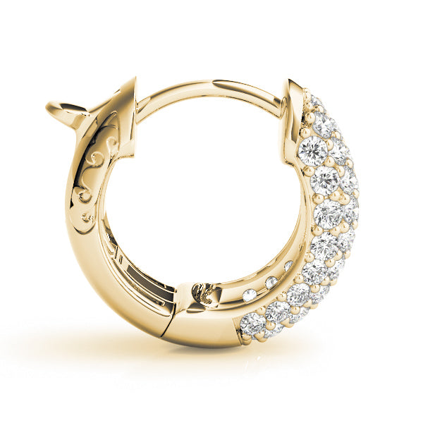 .5 INCH 5 ROW PAVE EARRINGS - Image 3