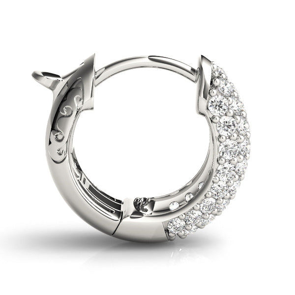 .5 INCH 5 ROW PAVE EARRINGS - Image 7