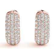 .5 INCH 5 ROW PAVE EARRINGS - Image 6