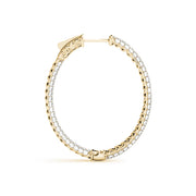 2 INCH 3 ROW PAVE OVAL HOOP - Image 7