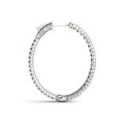 2 INCH 3 ROW PAVE OVAL HOOP - Image 3