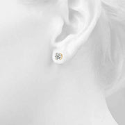 (3/8 CTTW) .15 CT 4 PRONG WIRE EARRINGS - Image 7