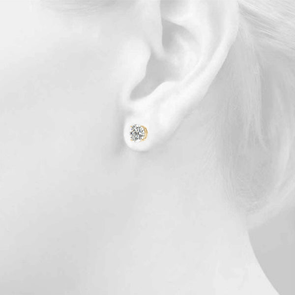 (3/8 CTTW) .15 CT 4 PRONG WIRE EARRINGS - Image 7
