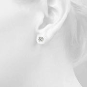 (1/2 CTTW) .25 CT 4 PRONG WIRE EARRINGS - Image 6