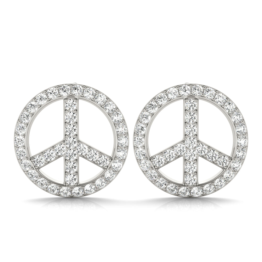 PEACE SIGN FASHION EARRINGS - Image 2