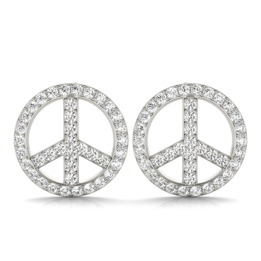 PEACE SIGN FASHION EARRINGS - Image 2