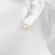 PEACE SIGN FASHION EARRINGS - Image 6