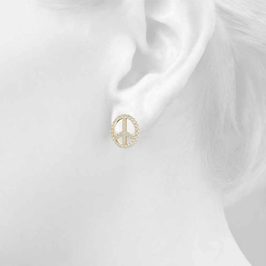 PEACE SIGN FASHION EARRINGS - Image 6