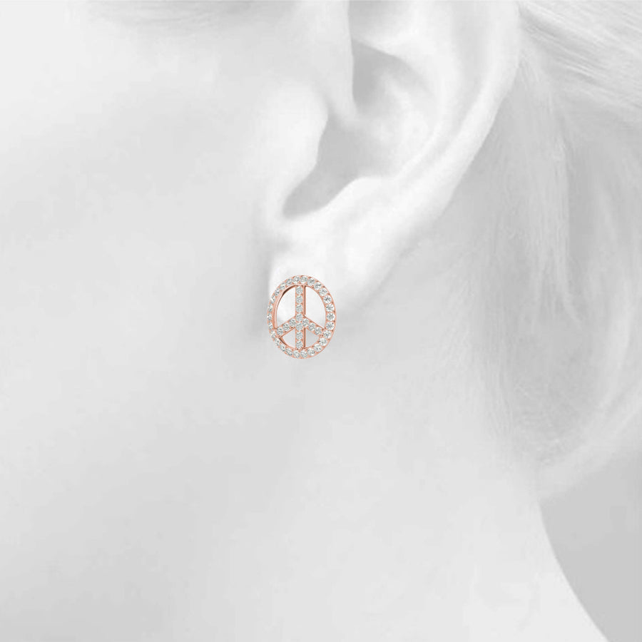 PEACE SIGN FASHION EARRINGS - Image 5