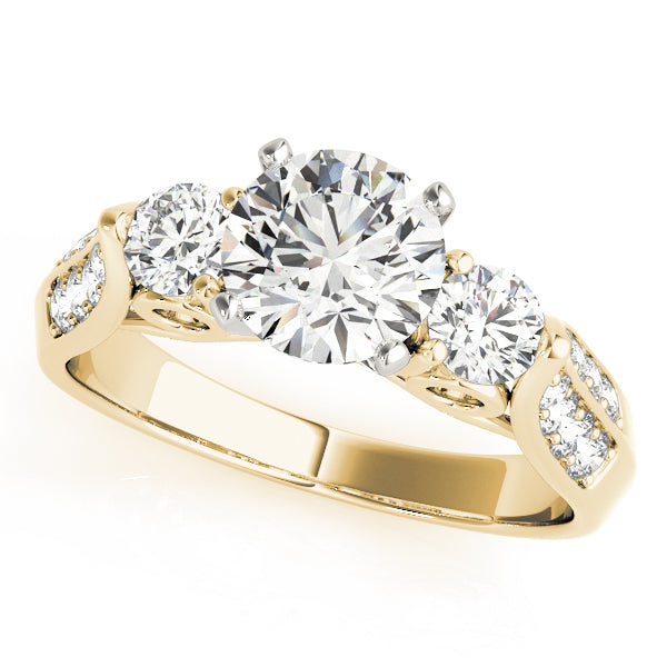 ENGAGEMENT RINGS 3 STONE ROUND - Image 4