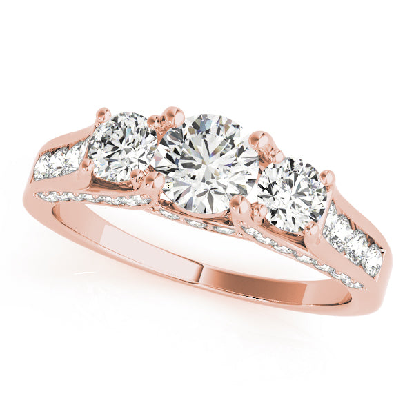 ENGAGEMENT RINGS 3 STONE ROUND - Image 8