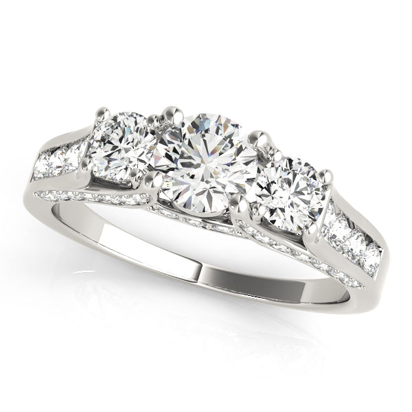 ENGAGEMENT RINGS 3 STONE ROUND - Image 2