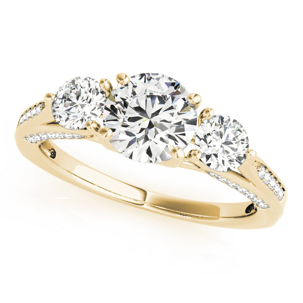 ENGAGEMENT RINGS 3 STONE ROUND - Image 3