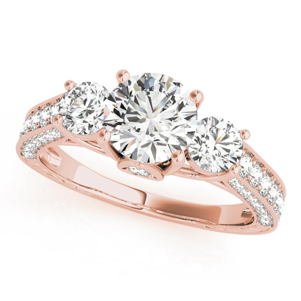 ENGAGEMENT RING 3 STONE ROUND - Image 3