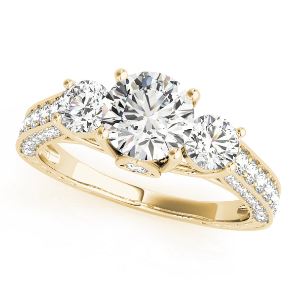 ENGAGEMENT RING 3 STONE ROUND - Image 7