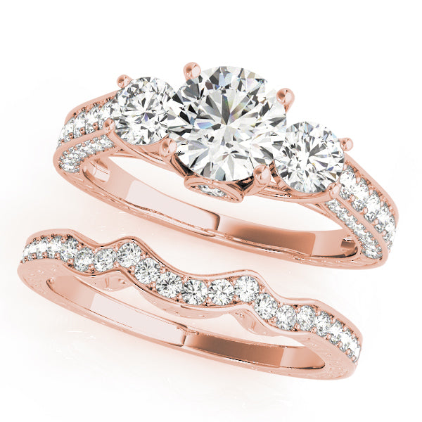 ENGAGEMENT RING 3 STONE ROUND - Image 8