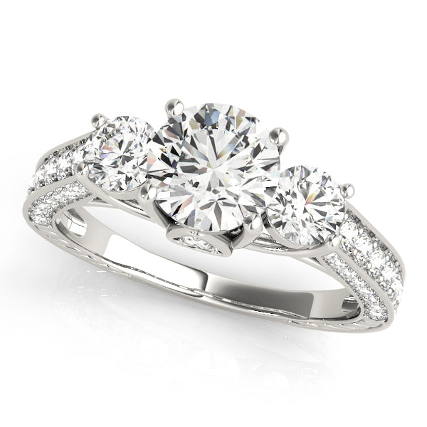 ENGAGEMENT RING 3 STONE ROUND - Image 2