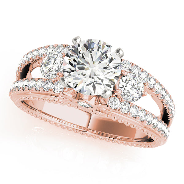 ENGAGEMENT RINGS 3 STONE ROUND - Image 4