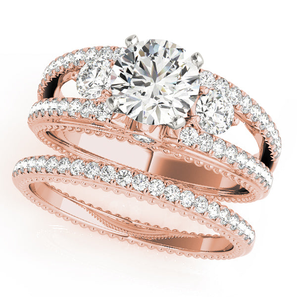 ENGAGEMENT RINGS 3 STONE ROUND - Image 3