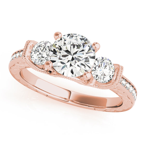 ENGAGEMENT RINGS 3 STONE ROUND - Image 4