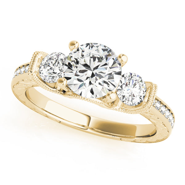 ENGAGEMENT RINGS 3 STONE ROUND - Image 3