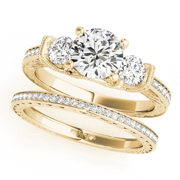 ENGAGEMENT RINGS 3 STONE ROUND - Image 9