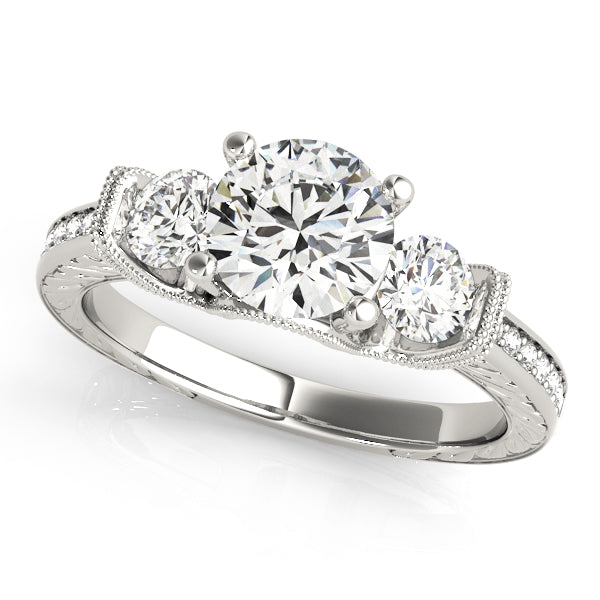 ENGAGEMENT RINGS 3 STONE ROUND - Image 2