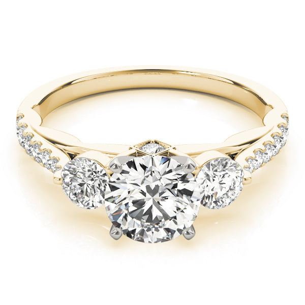 ENGAGEMENT RINGS 3 STONE ROUND - Image 4