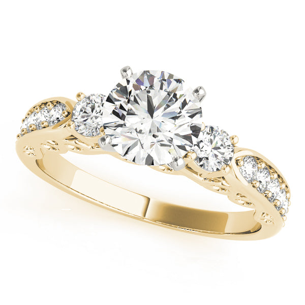 ENGAGEMENT RINGS 3 STONE ROUND - Image 8