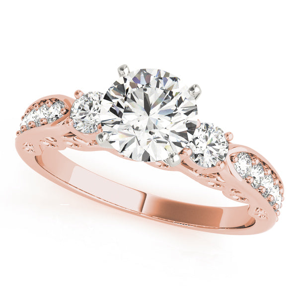 ENGAGEMENT RINGS 3 STONE ROUND - Image 4