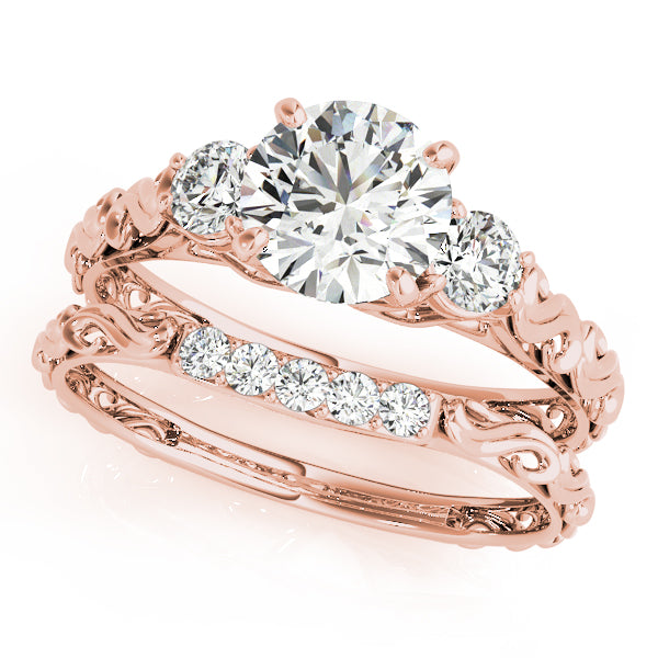 ENGAGEMENT RINGS 3 STONE ROUND - Image 9