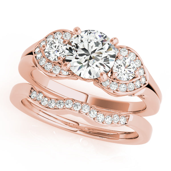 ENGAGEMENT RINGS 3 STONE ROUND - Image 9