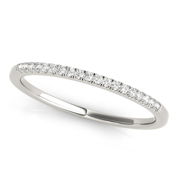 Classic Straight Band Ring with 1/4 Carat Total Weight Diamonds in G-H SI1-SI2 Quality