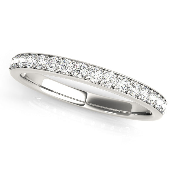Classic Straight Band Ring with 1/3 Carat Total Weight Prong-Set Diamonds, SI1-SI2 G-H Quality