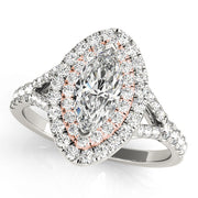 MARQUISE HALO ENGAGEMENT RING - Image 8