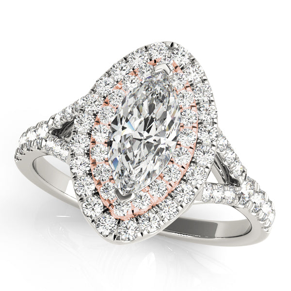 MARQUISE HALO ENGAGEMENT RING - Image 8