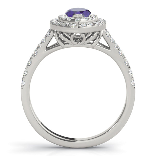 MARQUISE HALO ENGAGEMENT RING - Image 7