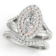 MARQUISE HALO ENGAGEMENT RING - Image 9