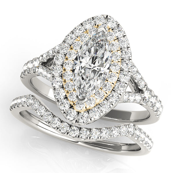 MARQUISE HALO ENGAGEMENT RING - Image 3