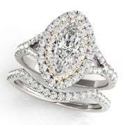 MARQUISE HALO ENGAGEMENT RING - Image 3