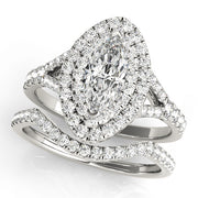 MARQUISE HALO ENGAGEMENT RING - Image 4