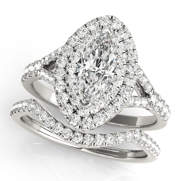 MARQUISE HALO ENGAGEMENT RING - Image 4