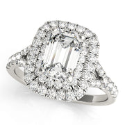 ENGAGEMENT RINGS EMERALD CUT HALO - Image 2
