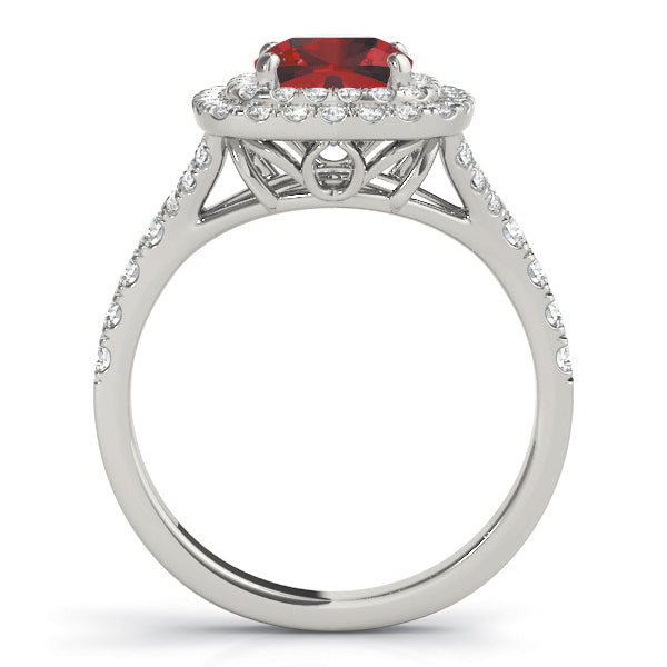 CUSHION HALO ENGAGEMENT RING - Image 3