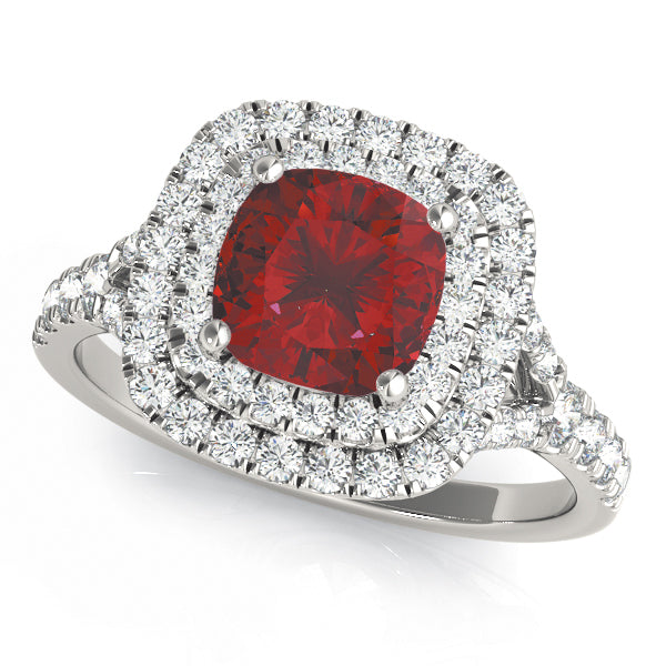 CUSHION HALO ENGAGEMENT RING - Image 8