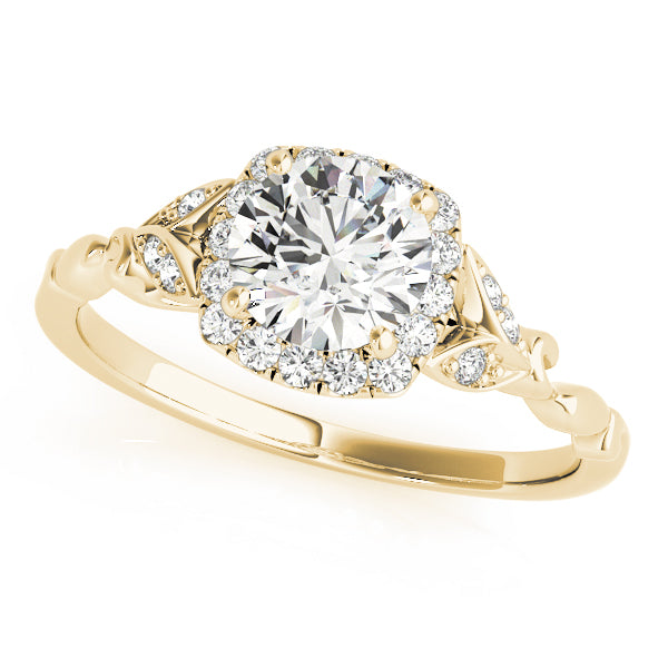 ROUND STONE WITH CUSHION HALO RING - Image 9