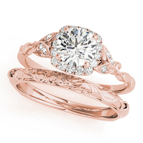 ROUND STONE WITH CUSHION HALO RING - Image 5