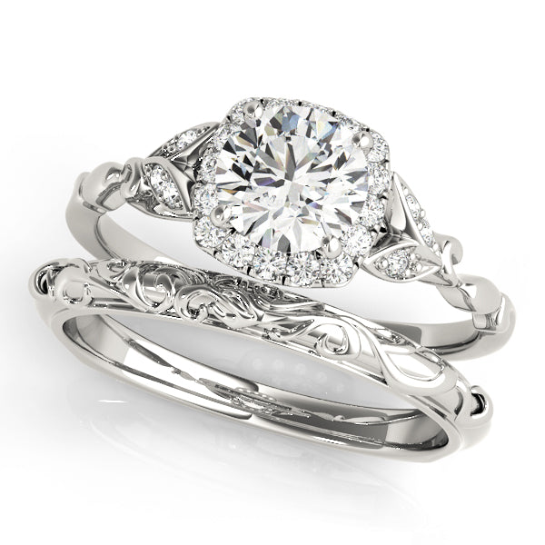 ROUND HALO ENGAGEMENT RING - Image 8