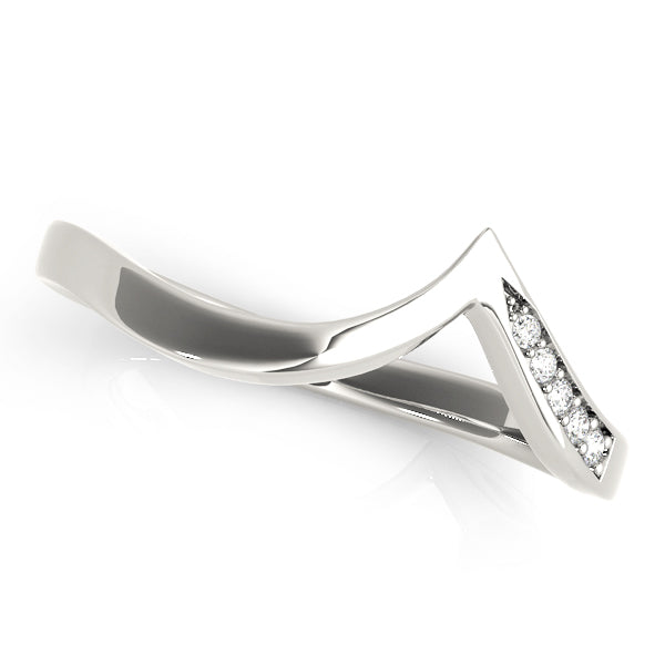 Dainty Diamond Wedding Band with 0.0375 Carat Total Weight in SI1-SI2 G-H Quality